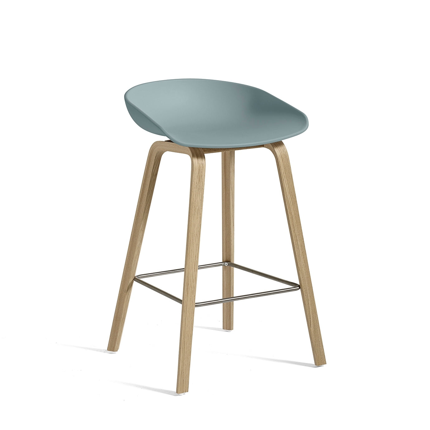 HAY About a Stool AAS32 sininen/lakattu tammi, kromi
