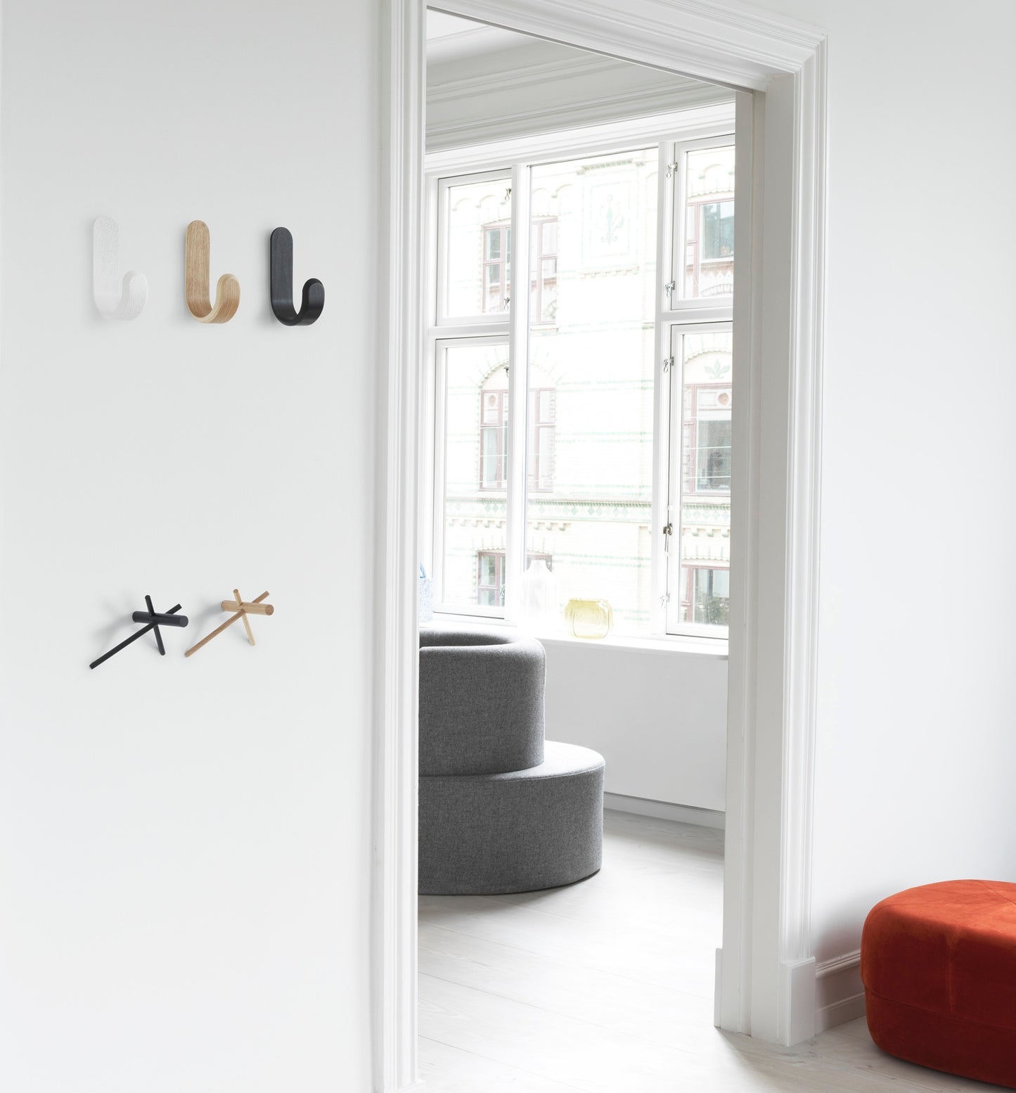 Normann Copenhagen Sticks ripustin 2kpl musta