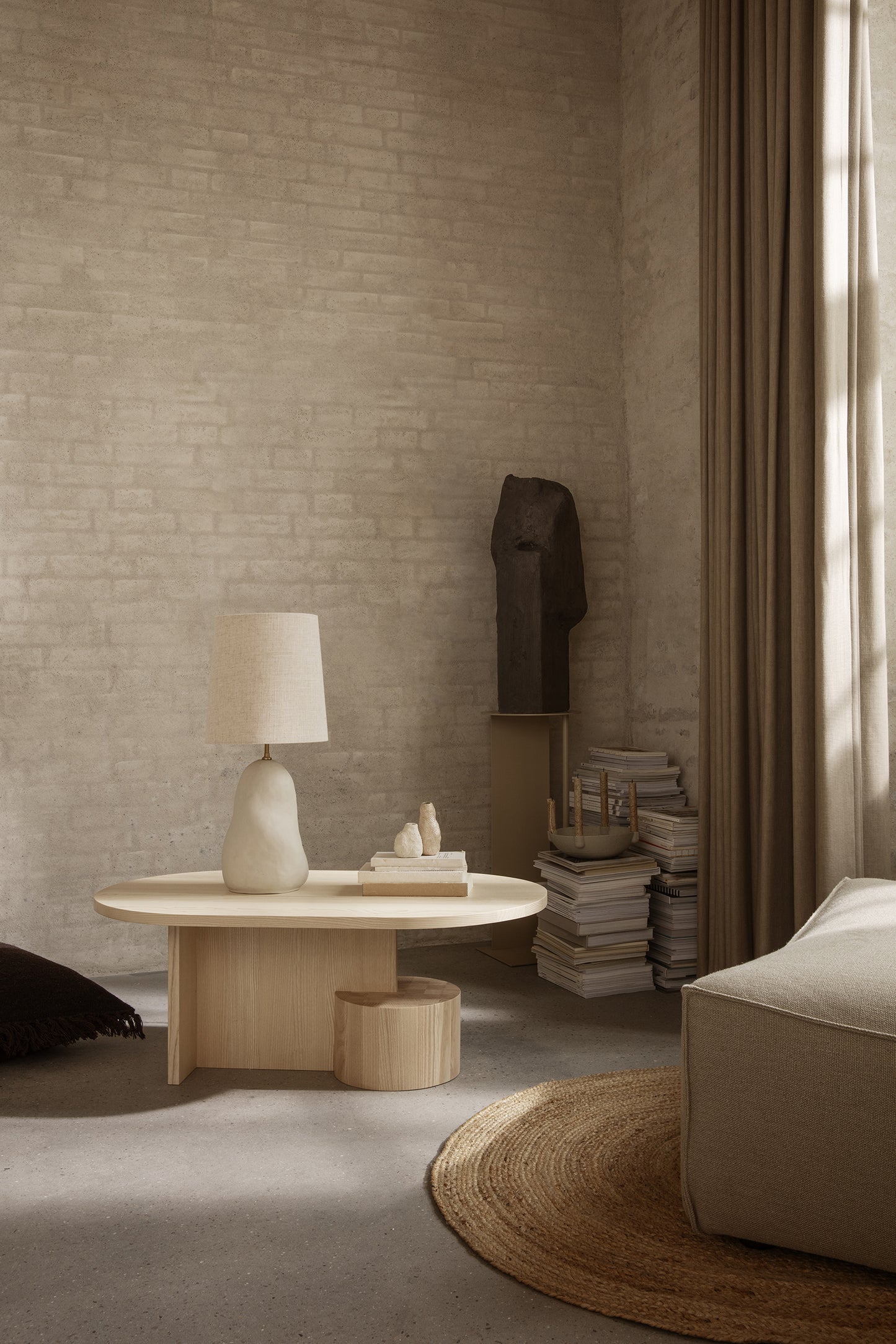 Ferm Living Eternal Oval juuttimatto 140x200 natural