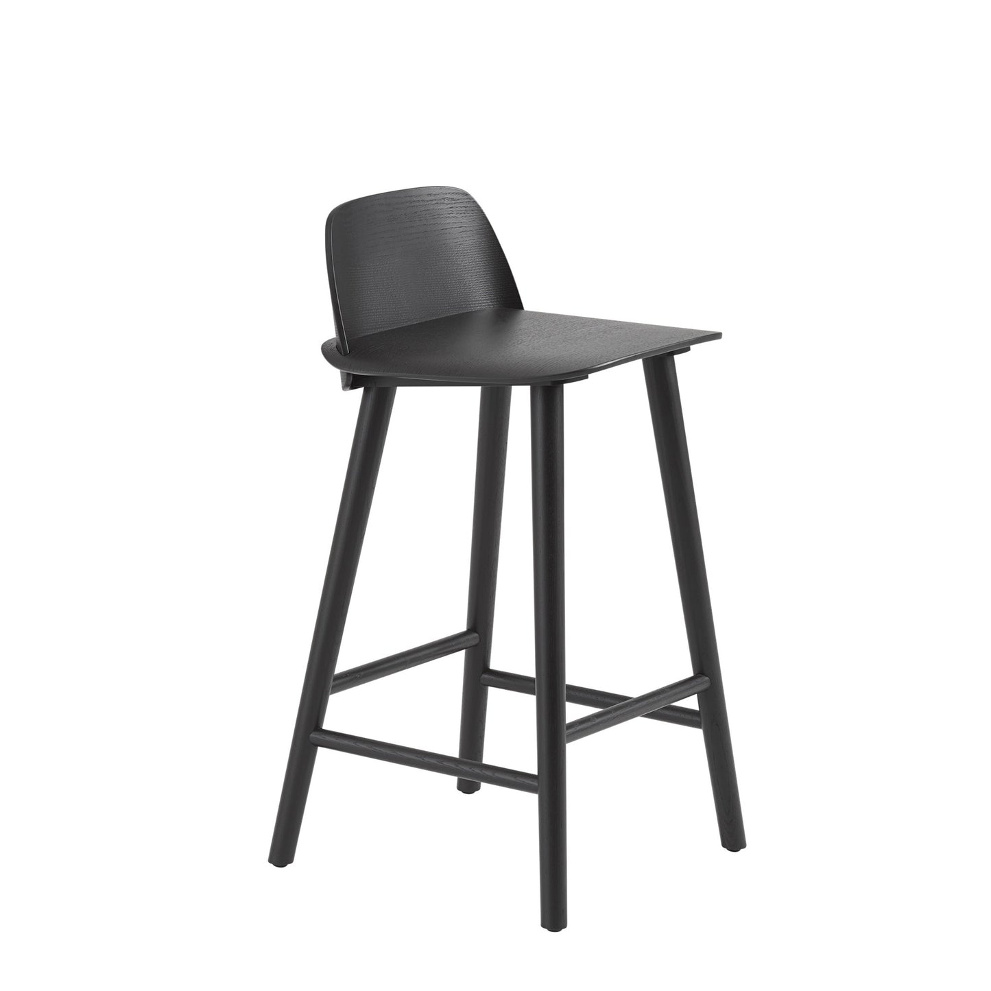 Muuto Nerd matala baarituoli musta