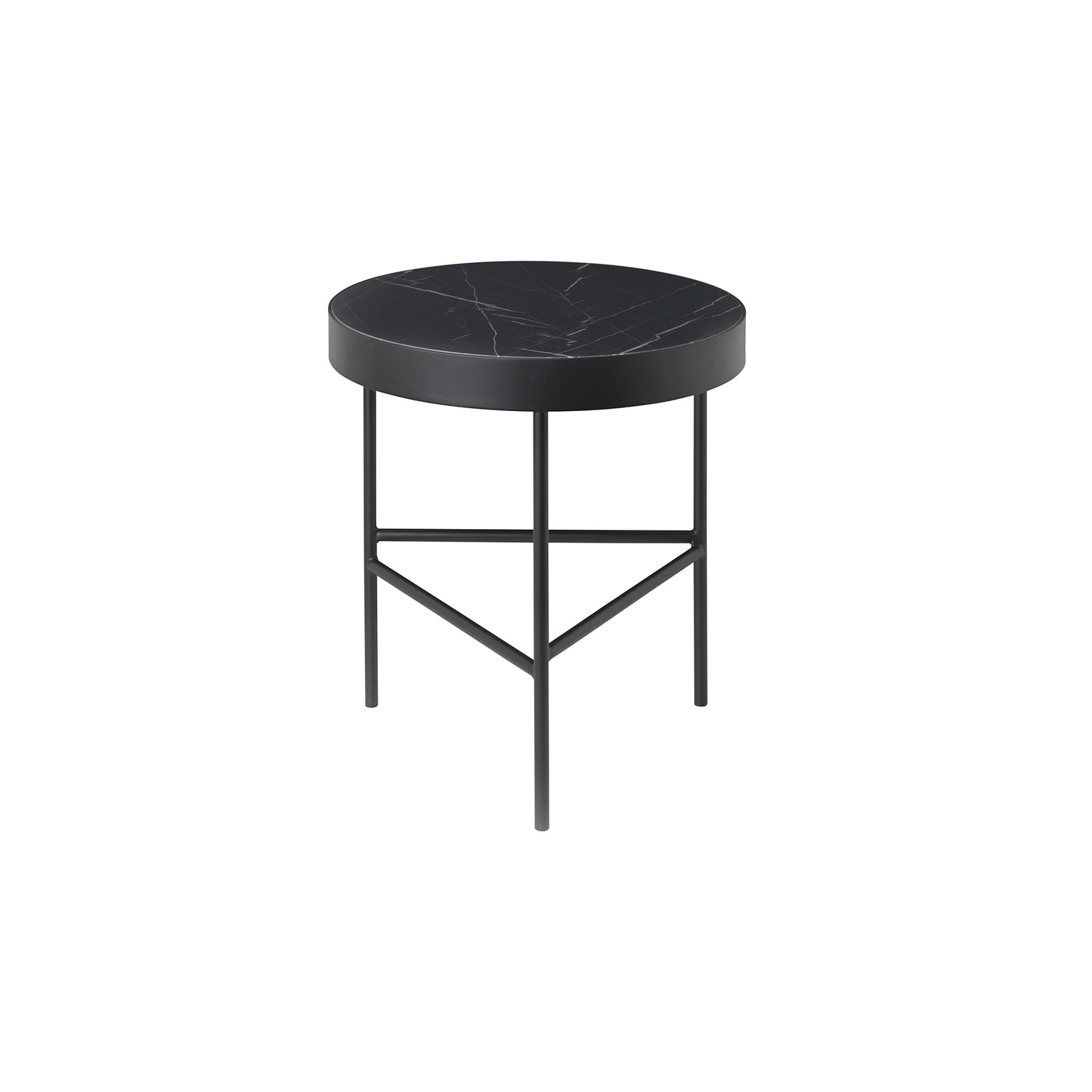 Ferm Living Marble M sivupöytä musta marmori