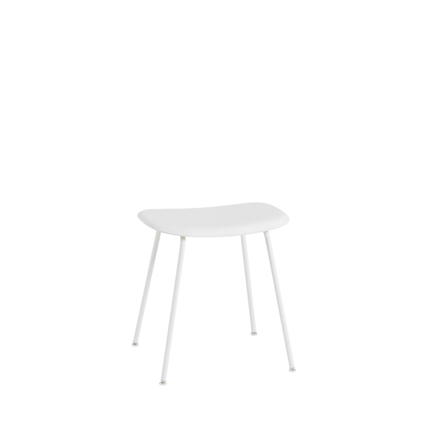Muuto Fiber jakkara, teräsjalat, valkoinen