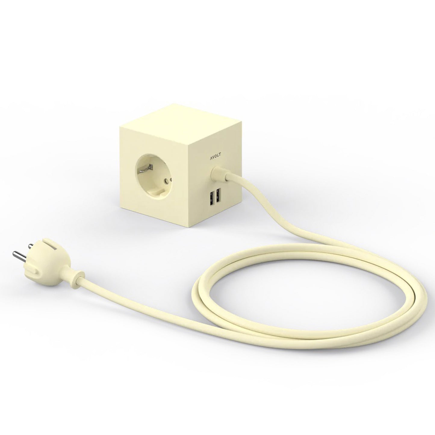 Avolt Square 1 USB jatkojohto keltainen