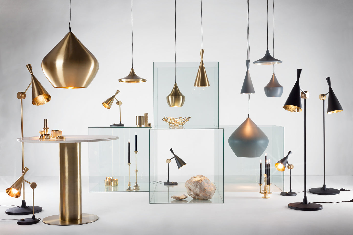 Tom Dixon Beat Light Tall valaisin messinki