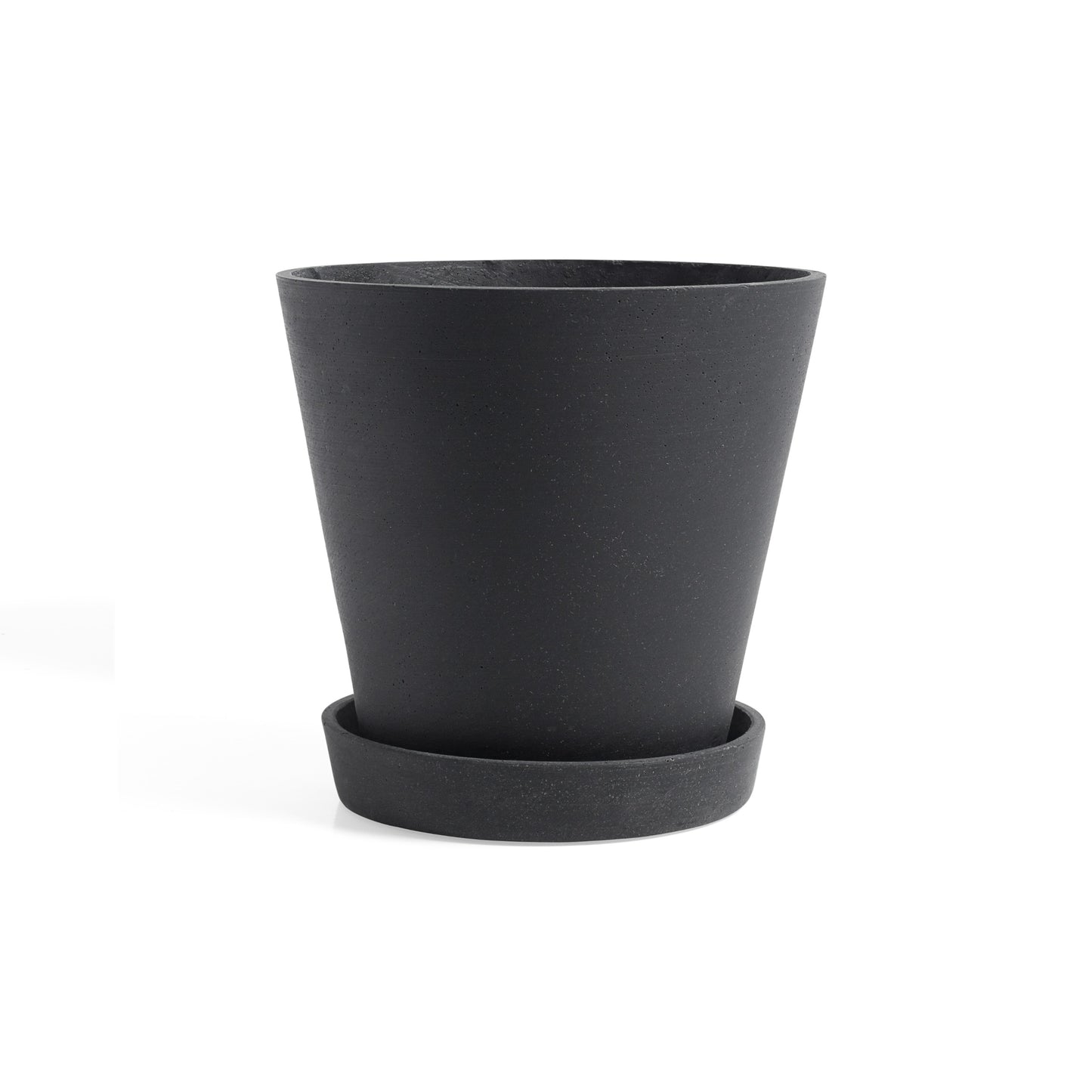HAY Flowerpot XL ruukku+lautanen musta