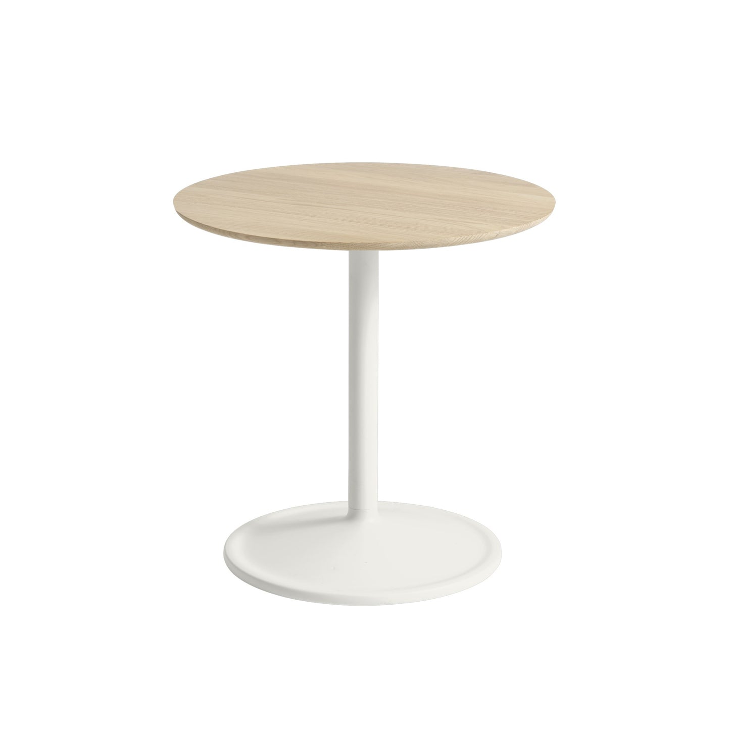 Muuto Soft sivupöytä Ø48 korkea tammi/luonnonvalkoinen