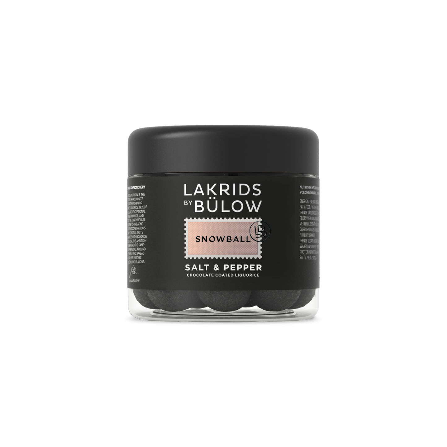 Lakrids by Bülow Snowball - Salt & Pepper lakritsipurkki pieni