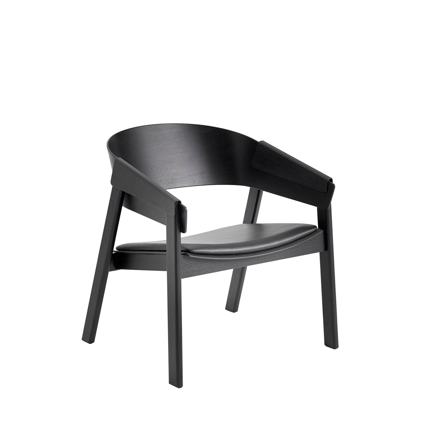 Muuto Cover lounge tuoli musta/nahka
