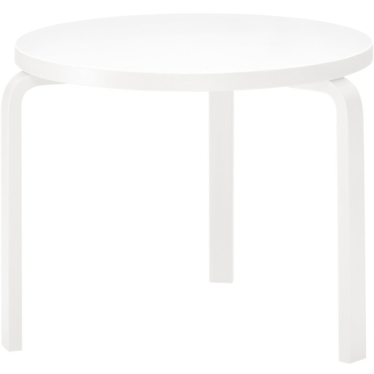 Artek 90B pöytä, matala kokovalkoinen