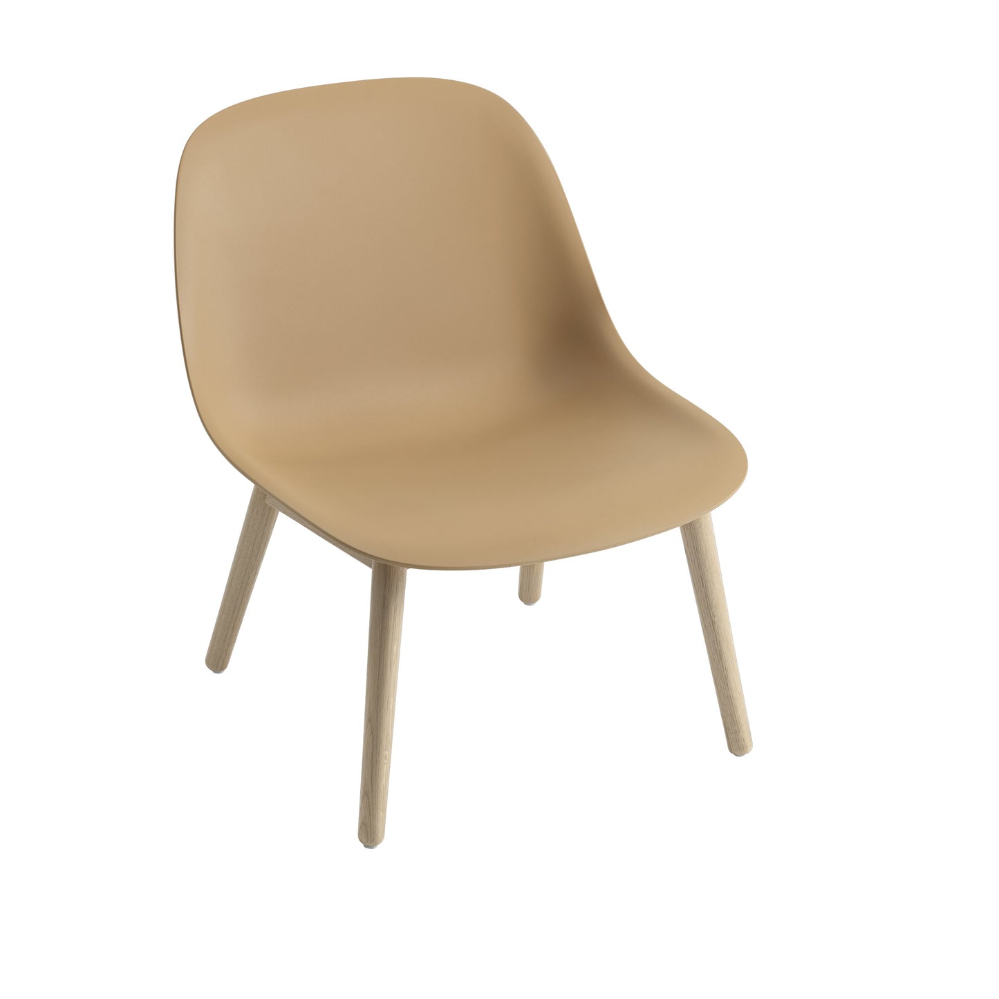 Muuto Fiber lounge tuoli, tammijalat, tammi/okra