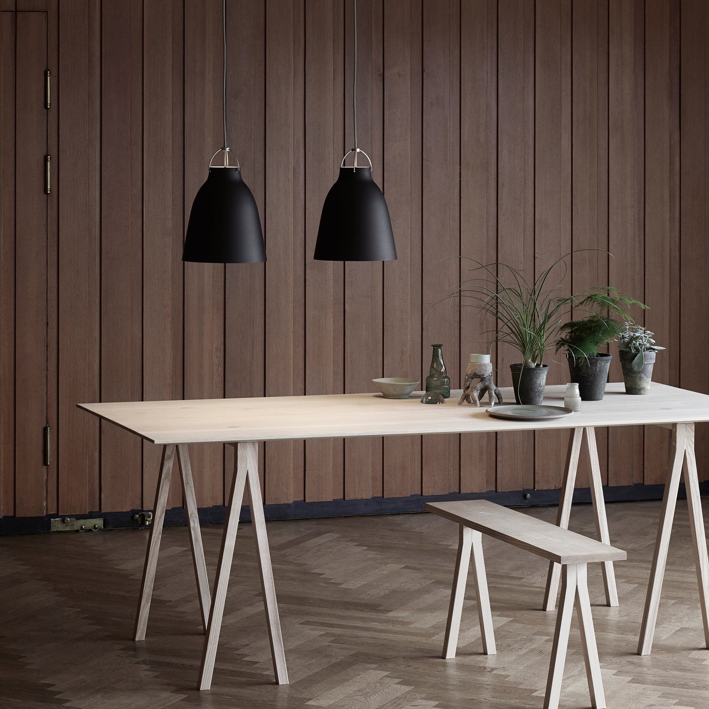 Fritz Hansen Caravaggio P2 valaisin mattamusta