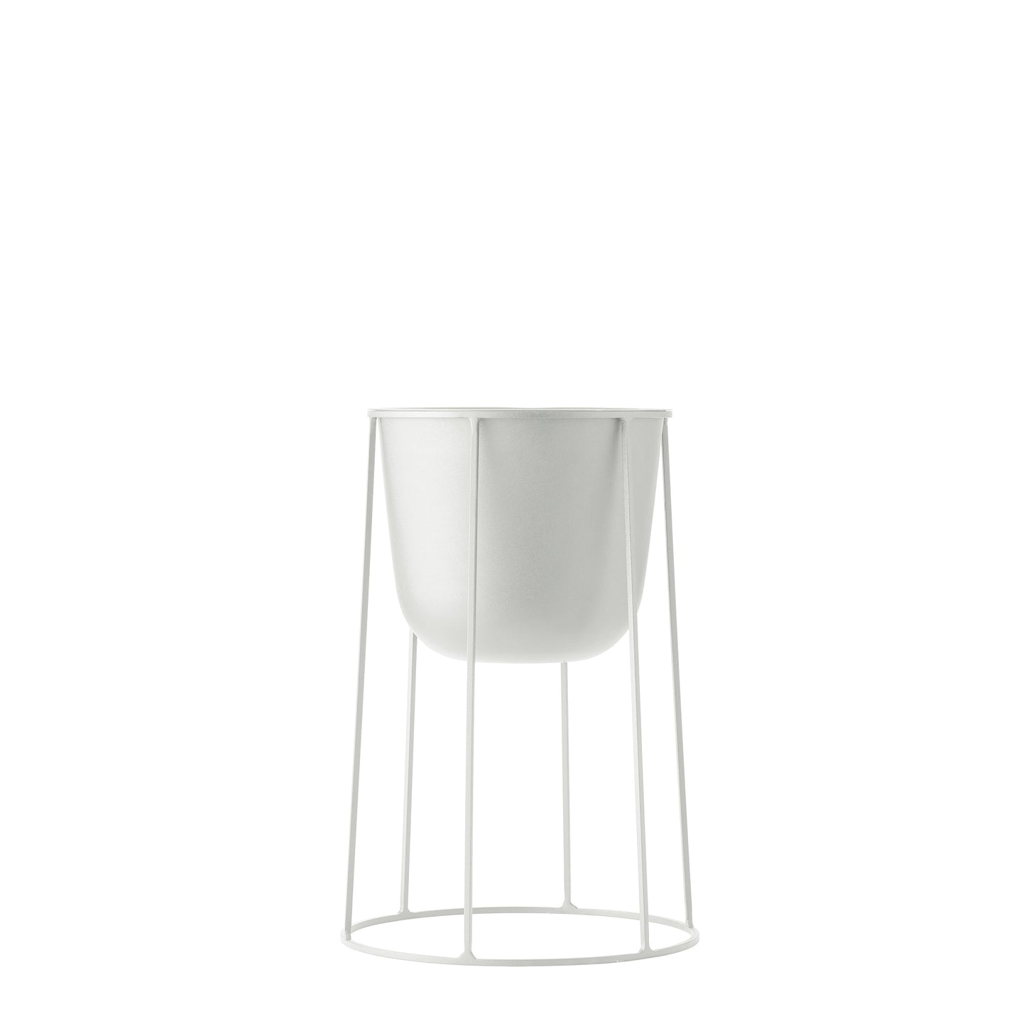 Menu Wire ruukku + jalusta (40 cm) valkoinen