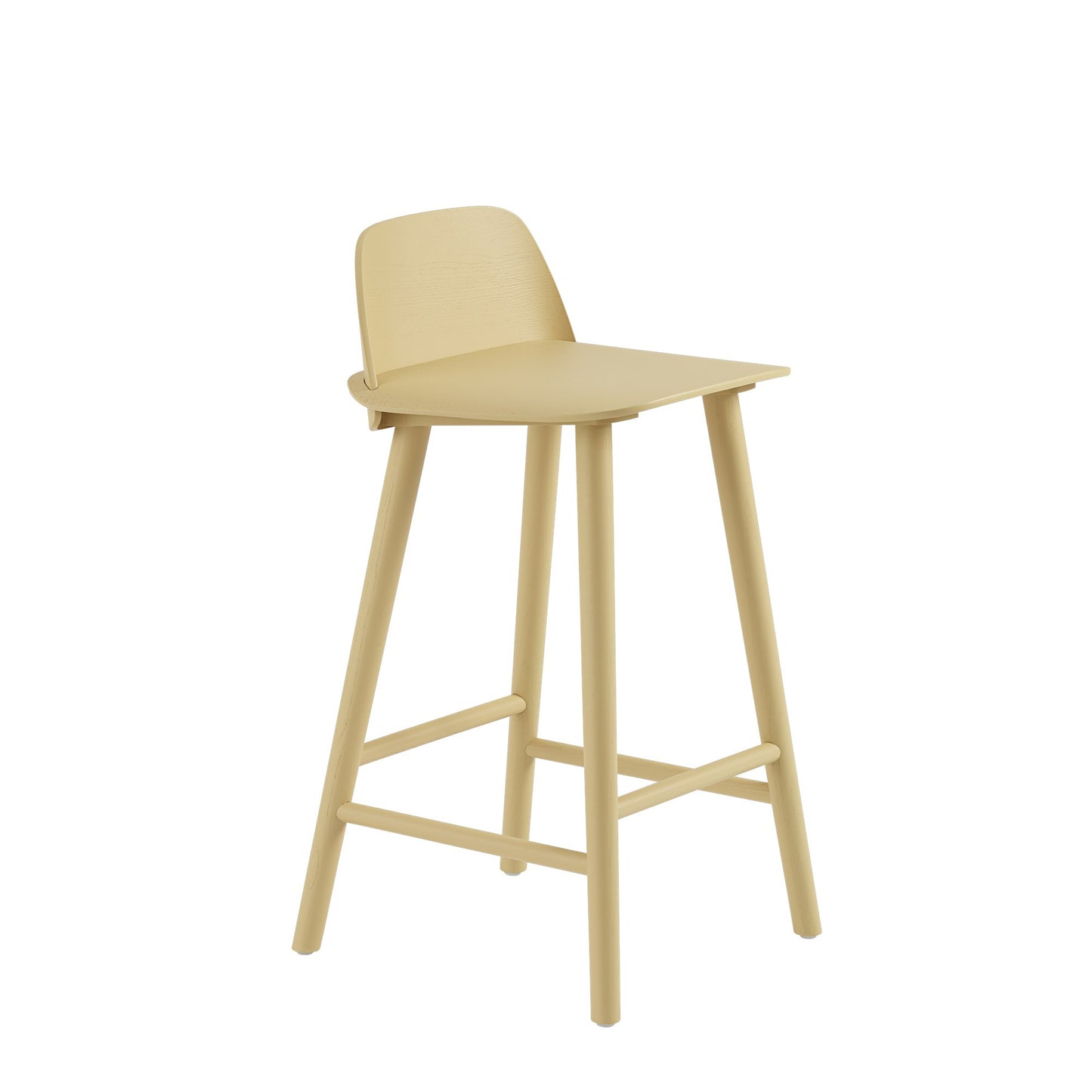 Muuto Nerd matala baarituoli keltainen hiekka