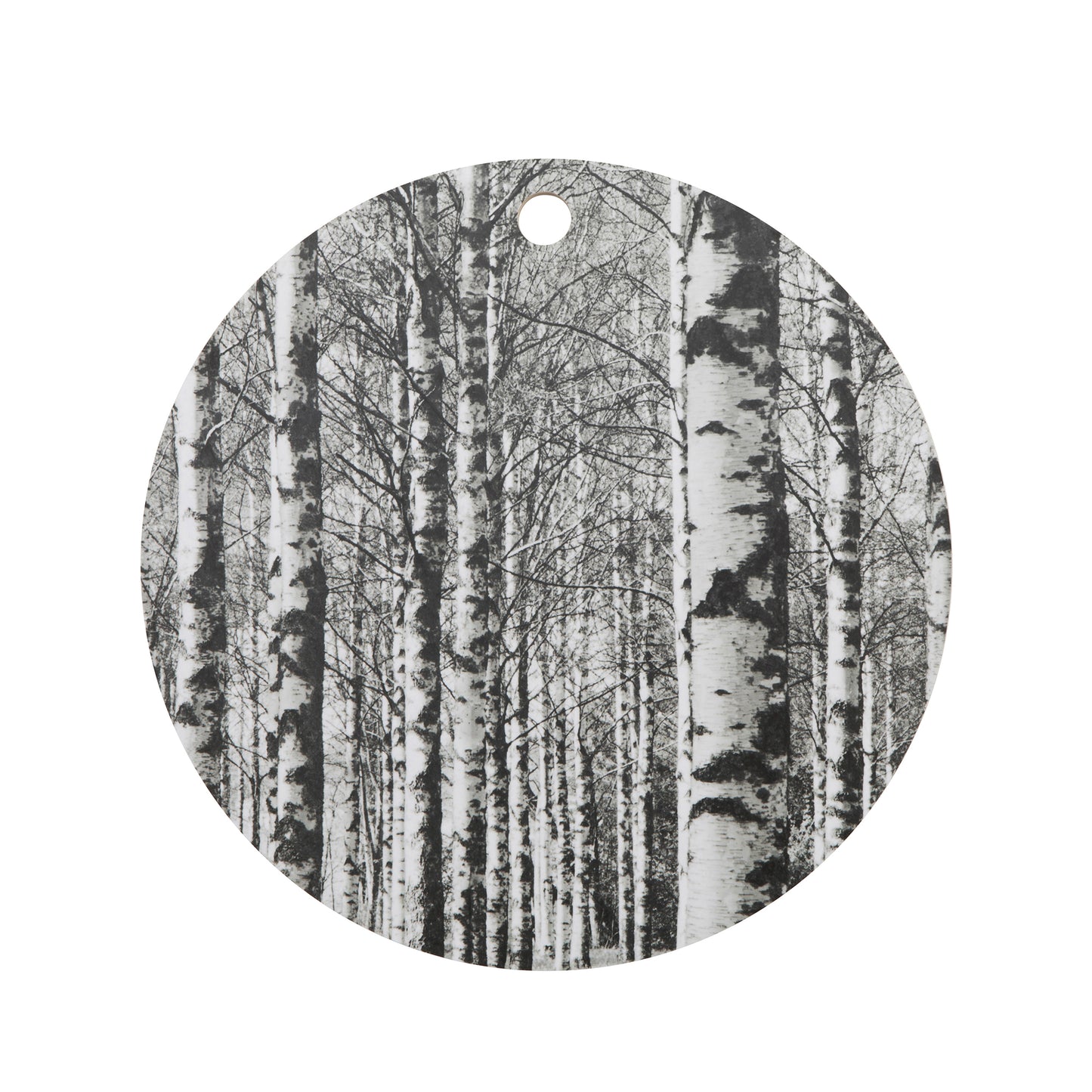 Miiko Koivumetsä mustavalkoinen leikkuulauta pyöreä 30 cm