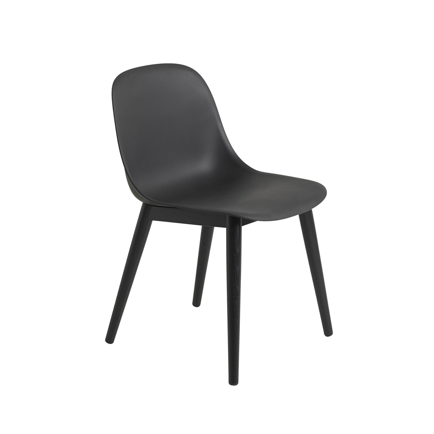 Muuto Fiber tuoli, tammijalat, musta