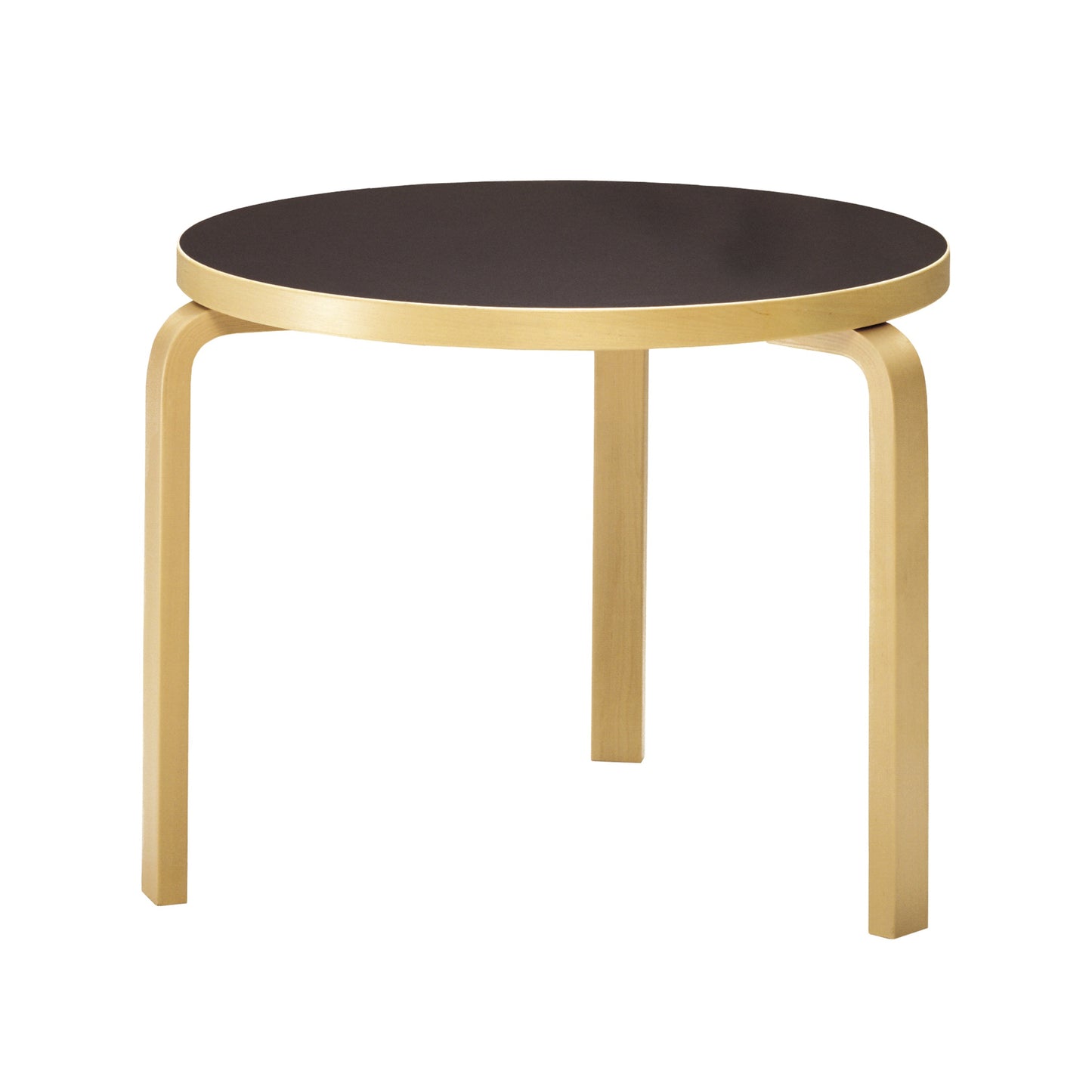 Artek 90B pöytä matala, musta linoleum 52 cm