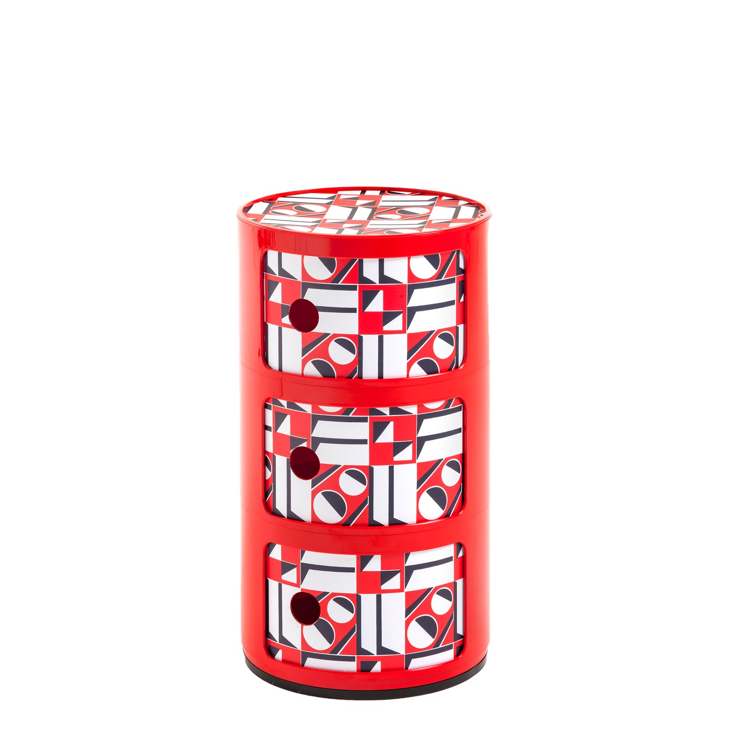 Kartell Componibili 3-os. kuviollinen punainen