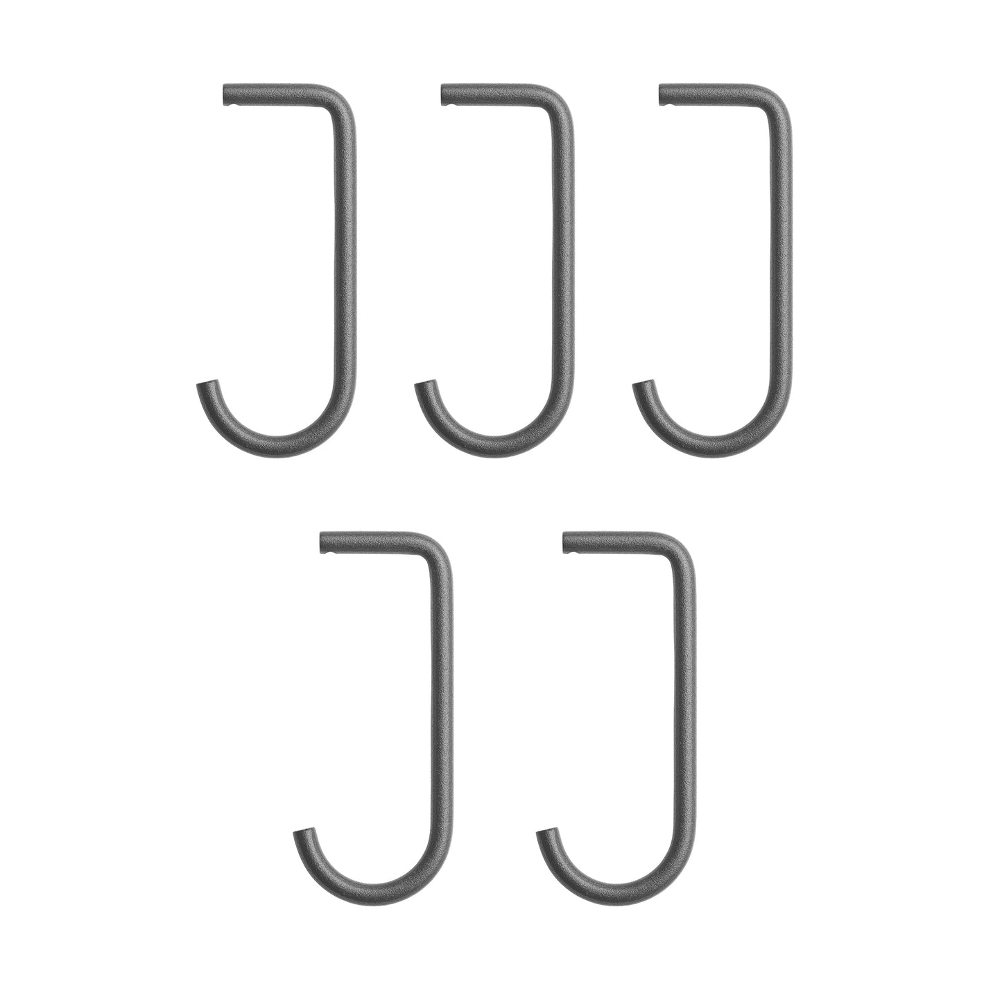 String System koukut metallihyllyihin (5kpl) musta