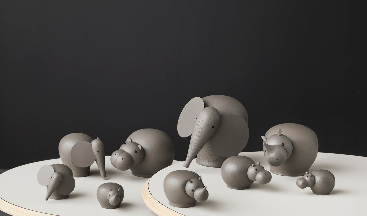 WOUD Hibo Hippopotamus pieni taupe