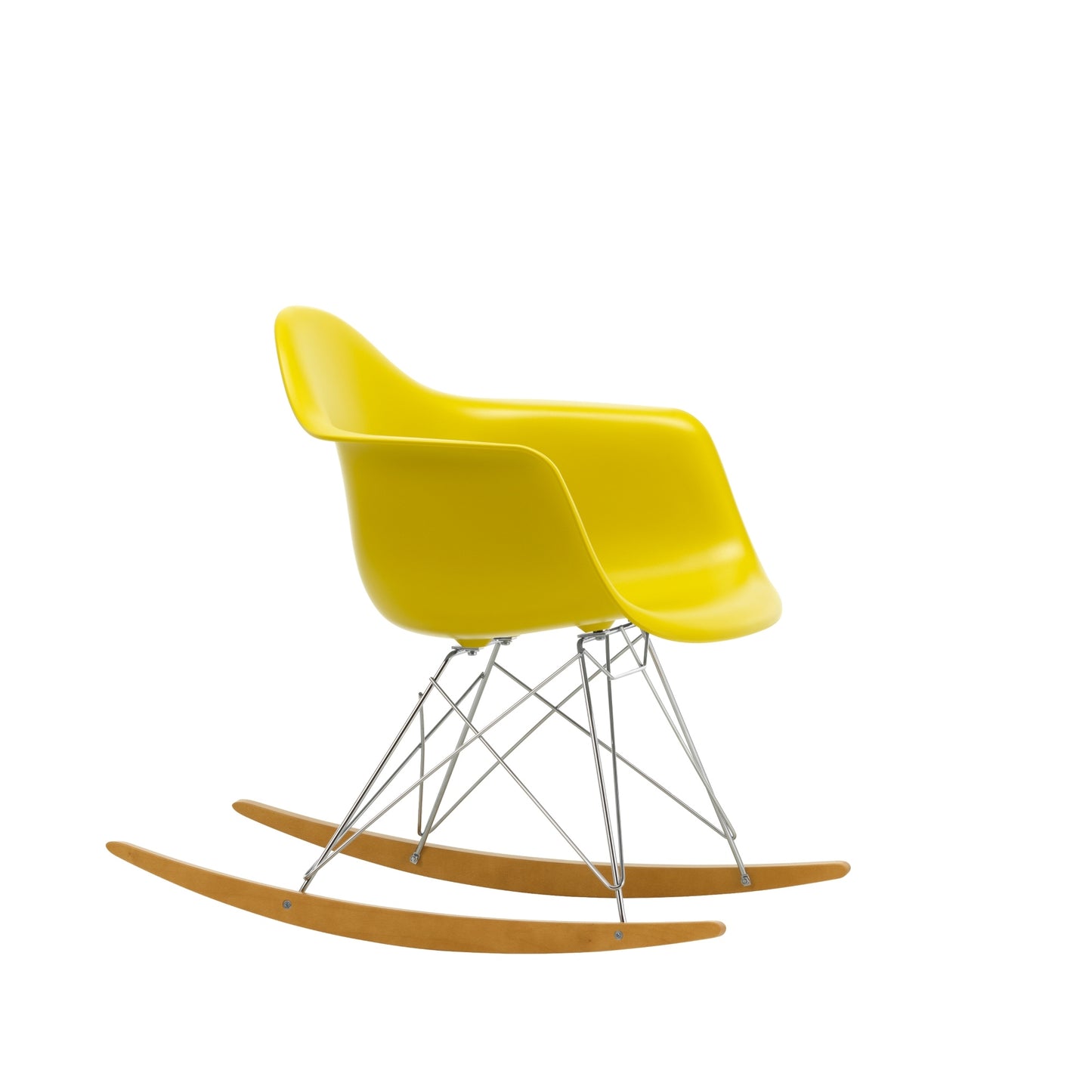 Vitra Eames RAR keinutuoli sinapinkeltainen/vaahtera