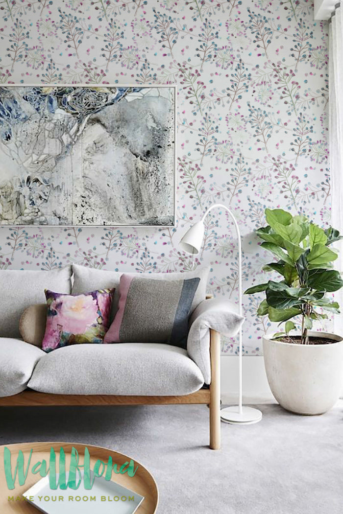 Floral Removable Wallpaper For Nursery