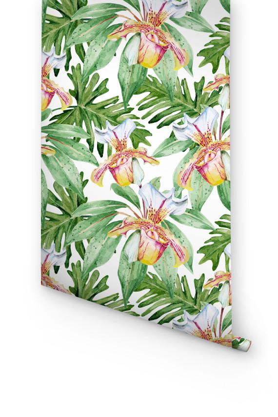 Tropical Removable Wallpaper For Dining Room