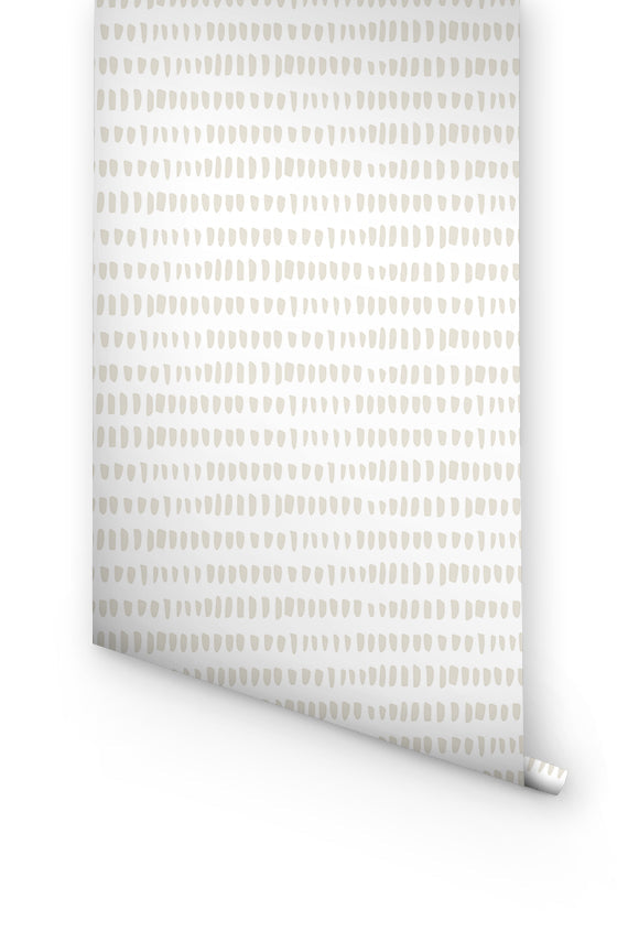 Beige Brush Stroke Wallpaper
