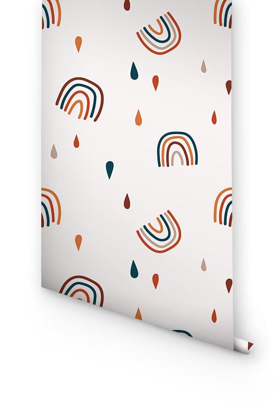 Colorful Rainbows Removable Wallpaper