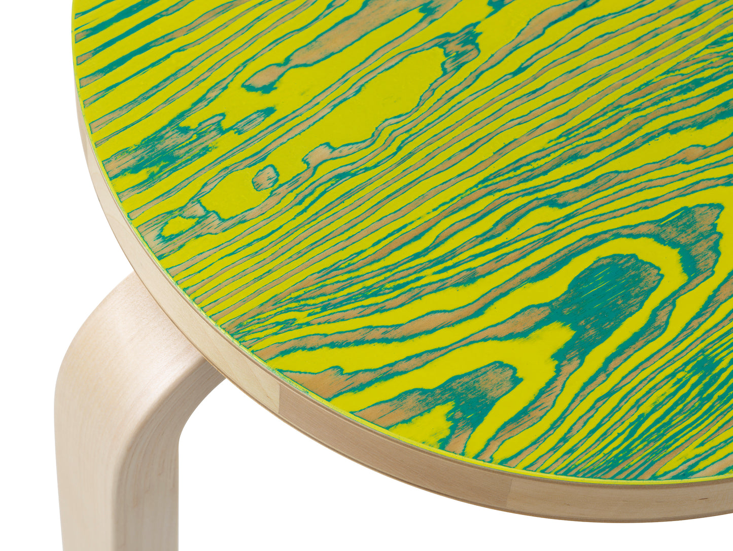 Artek 60 ColoRing jakkara istuin vihreä/keltainen