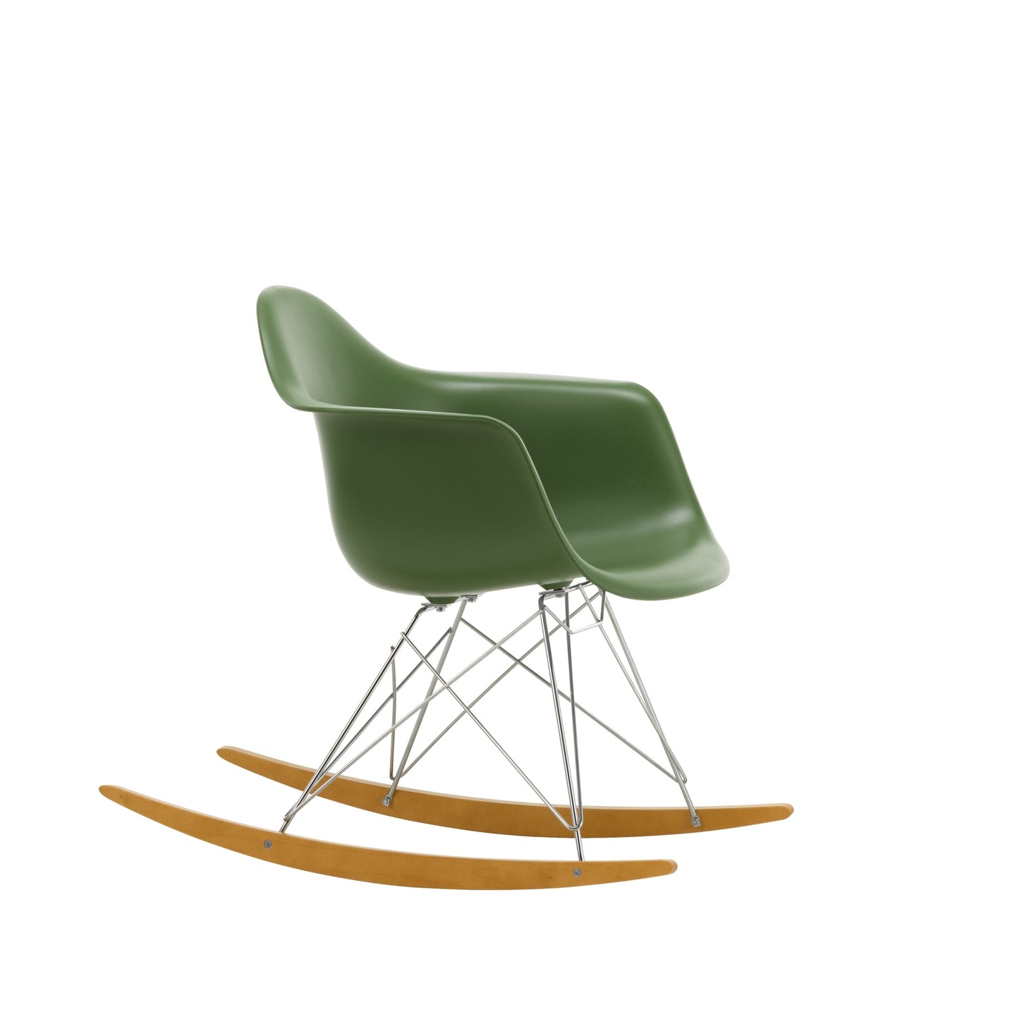 Vitra Eames RAR keinutuoli tummanvihreä/vaahtera