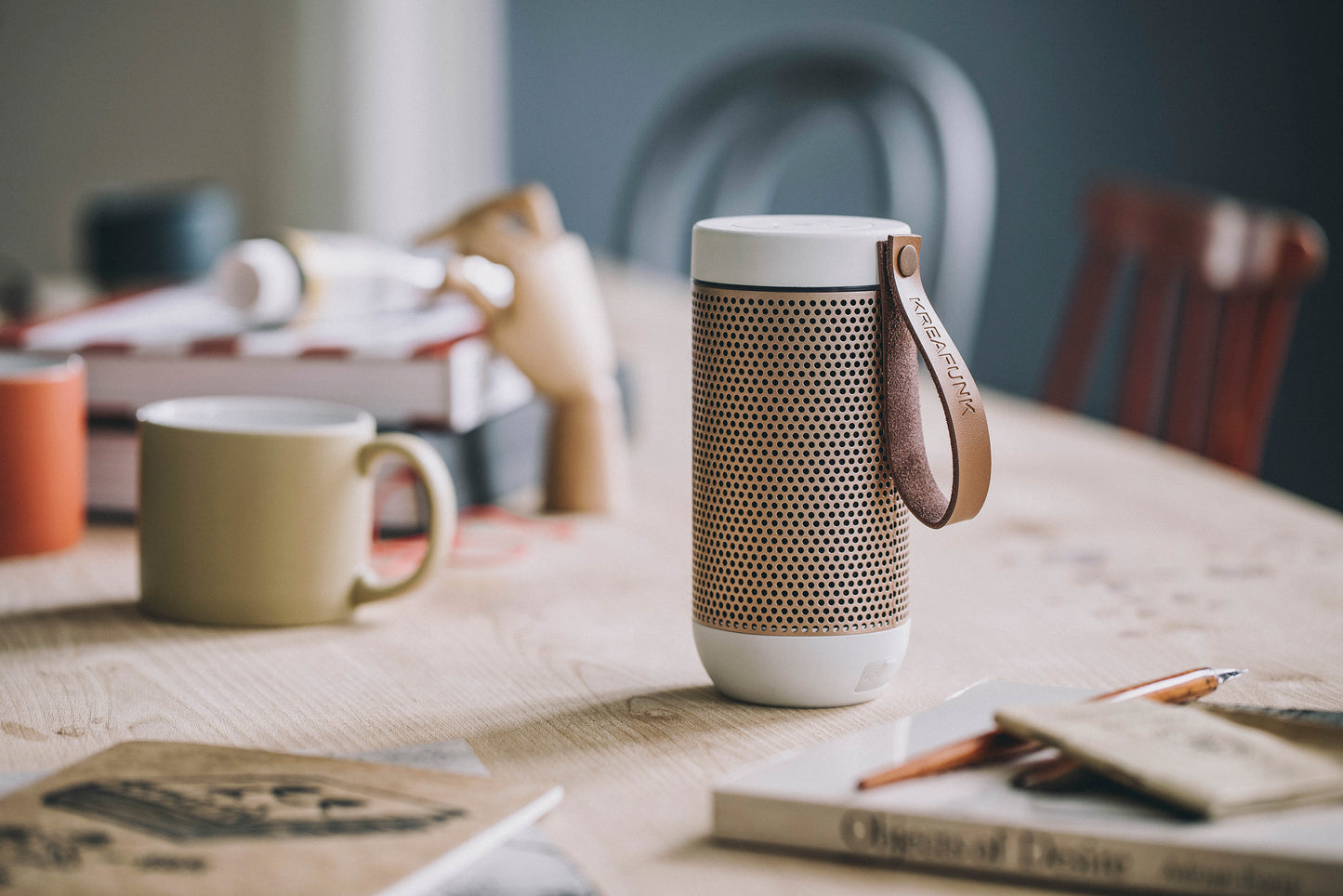 KREAFUNK aFUNK Bluetooth-kaiutin valkoinen/ruusukulta