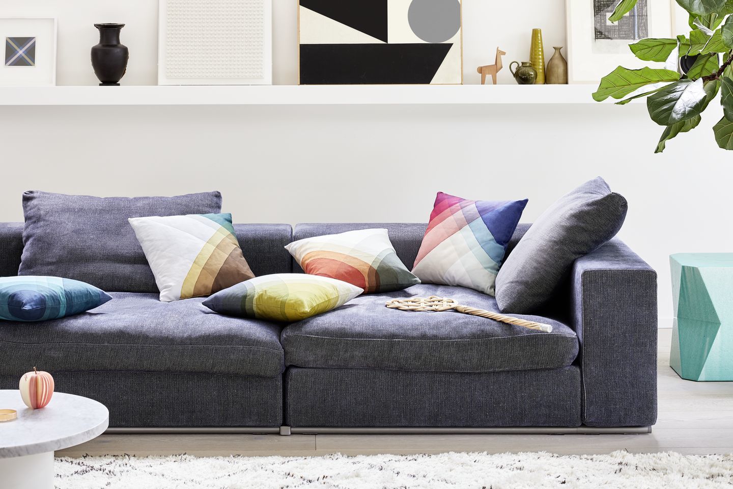 Vitra Herringbone tyyny sininen
