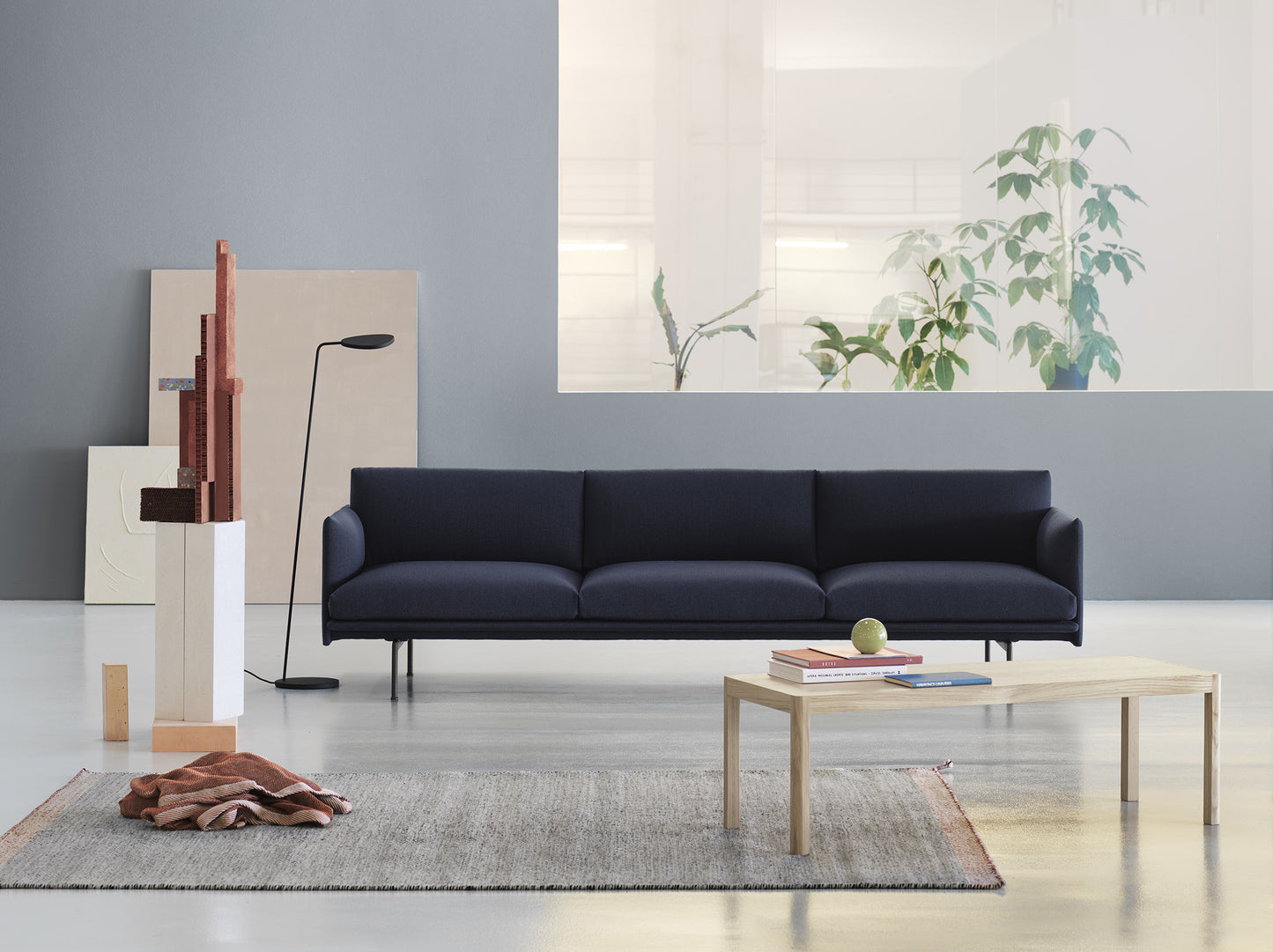 Muuto Ply matto 200x300 mustavalkoinen