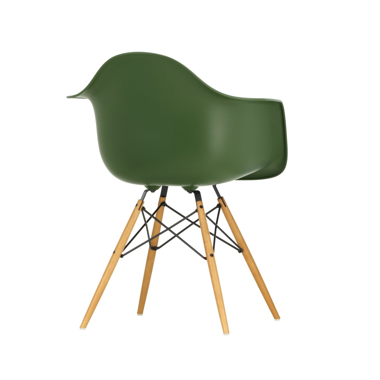 Vitra Eames DAW tuoli tummanvihreä/vaahtera