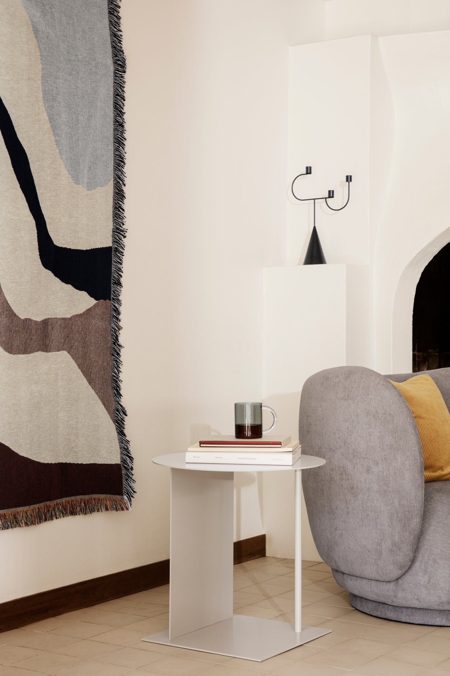 Ferm Living Vista viltti luonnonvalkoinen