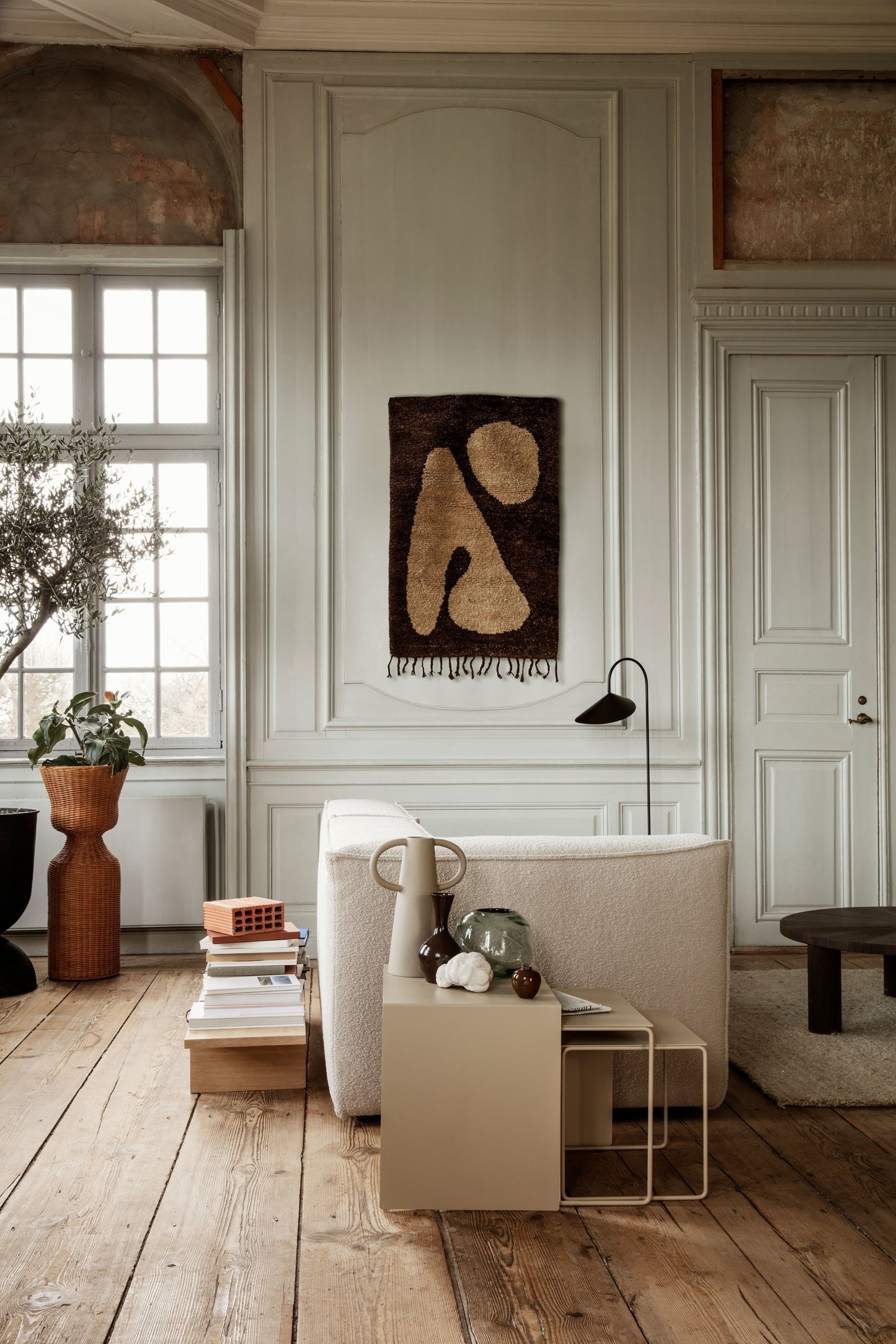 Ferm Living Abstract S matto ruskea