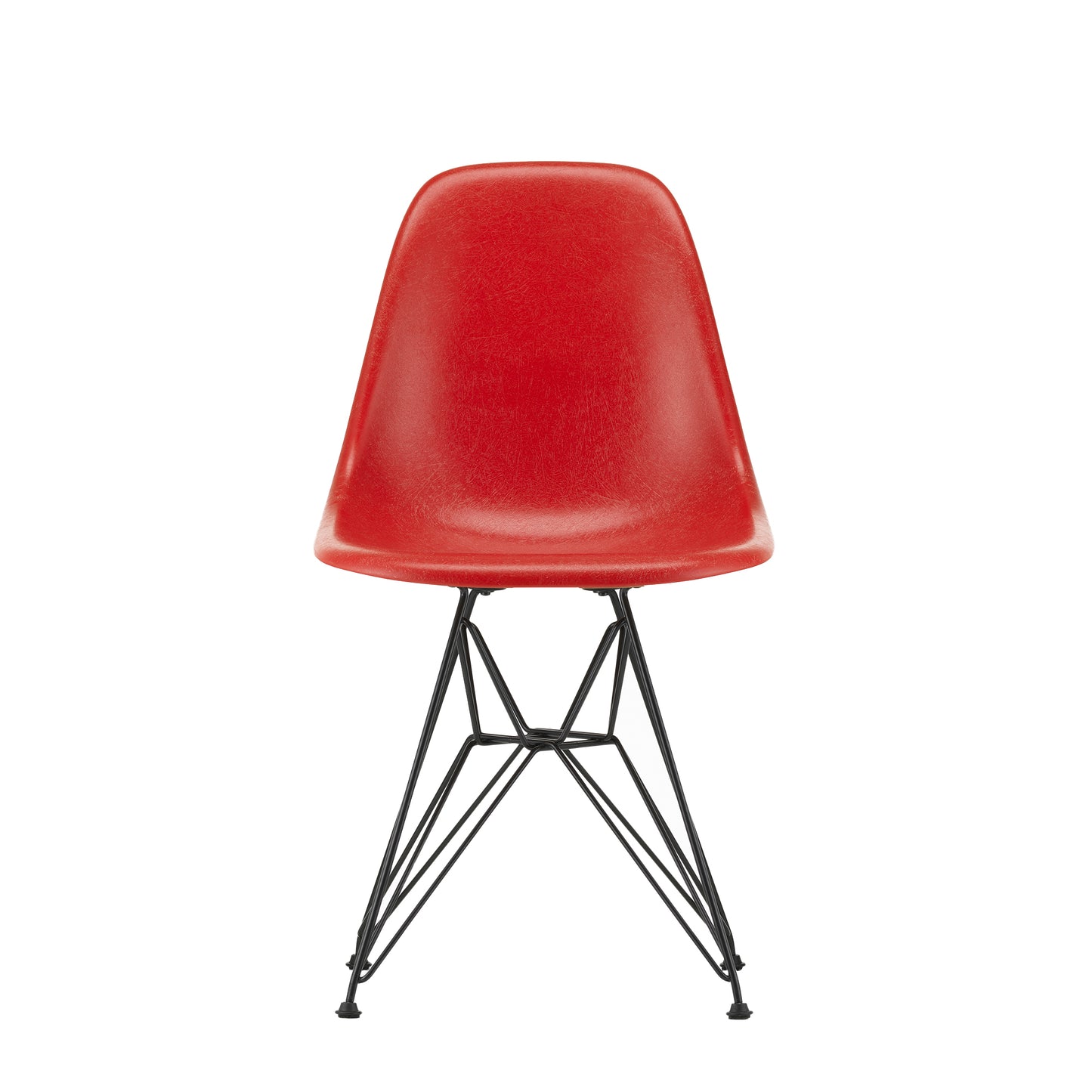Vitra Eames DSR Fiberglass musta/classic red