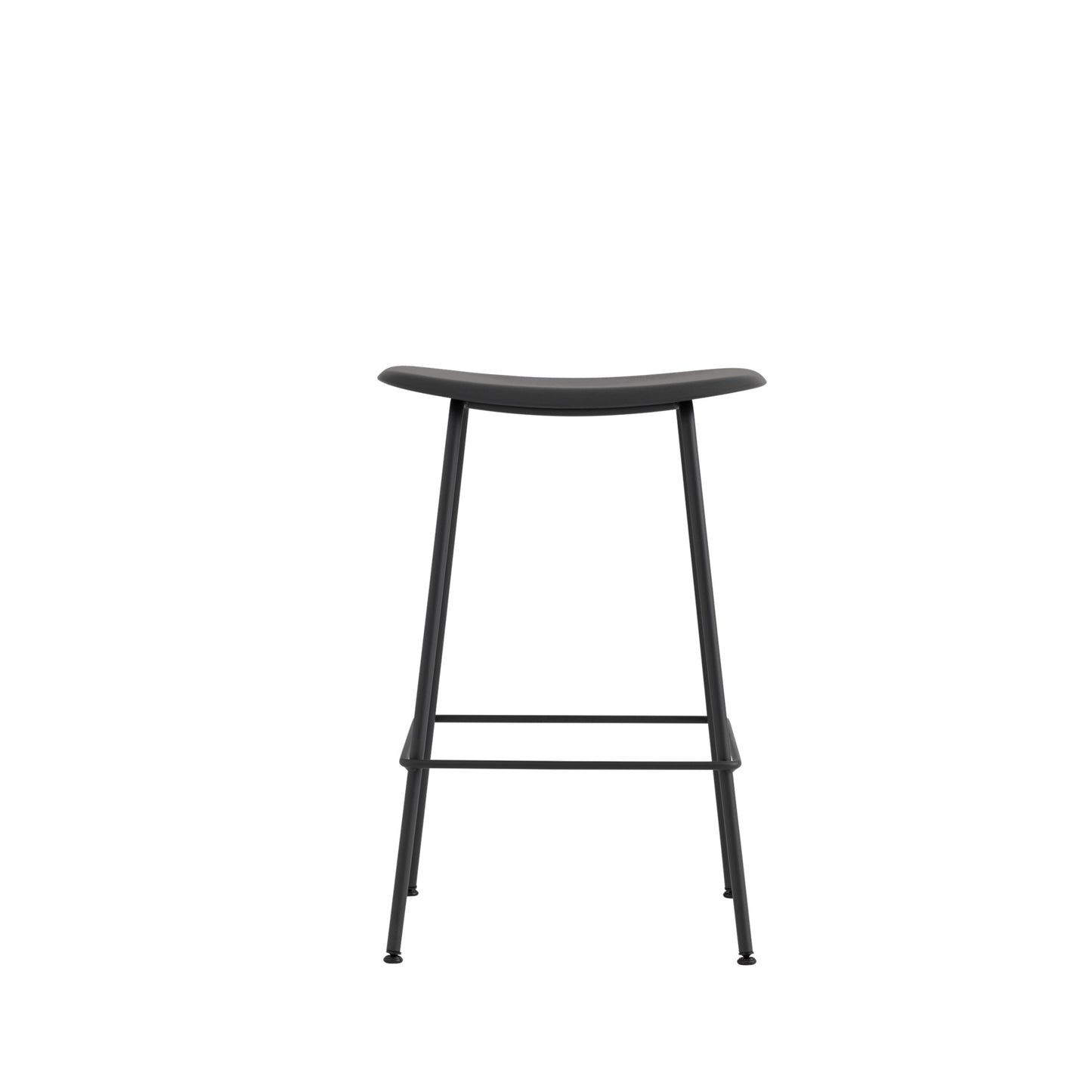 Muuto Fiber baarituoli, teräsjalat, musta