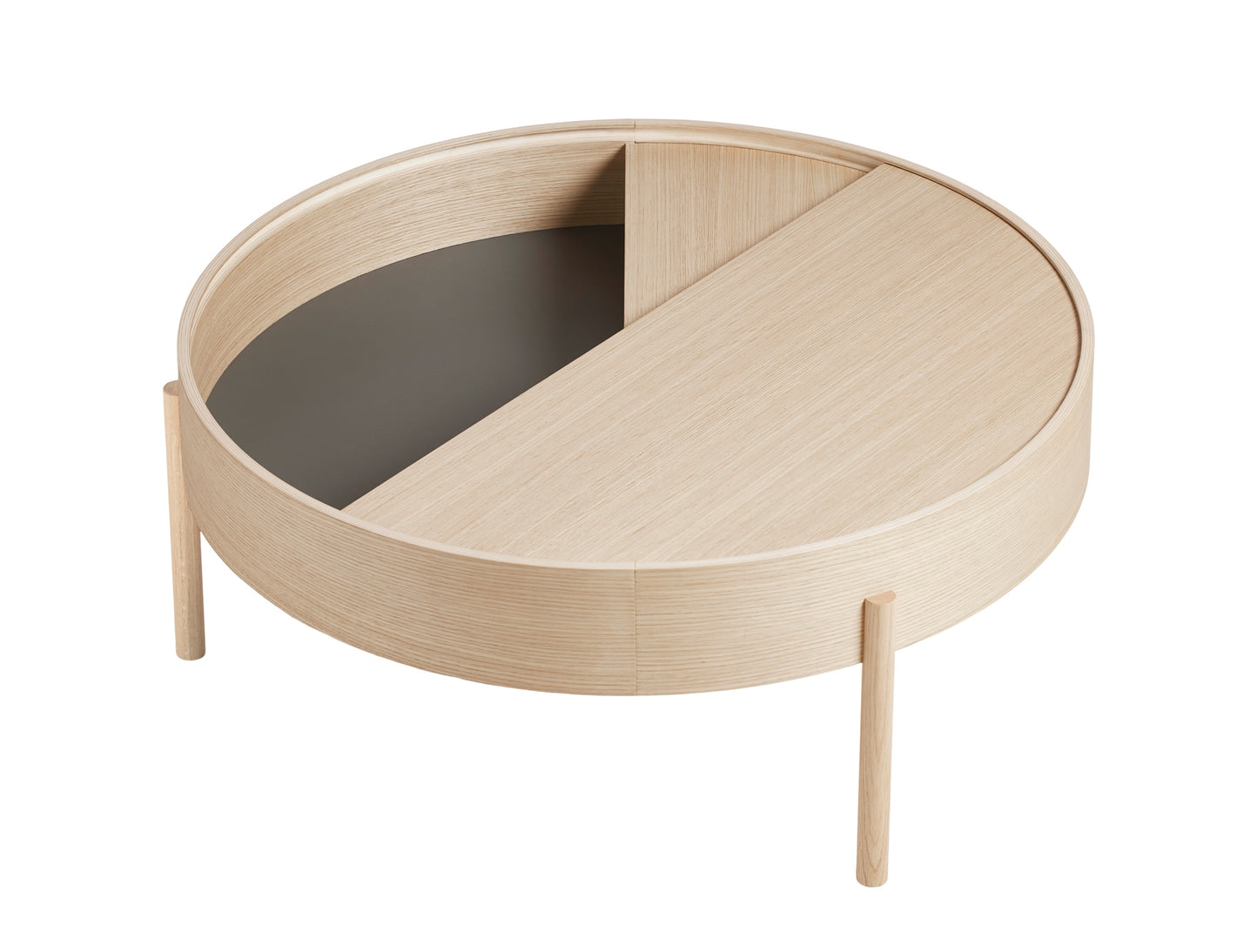 WOUD Arc sohvapöytä 89cm valkolakattu saarni