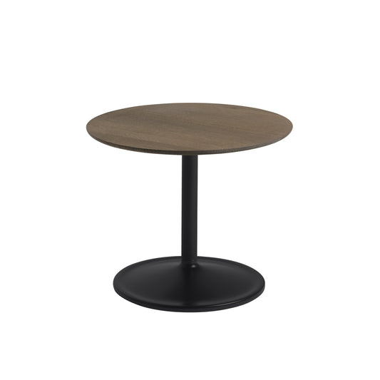 Muuto Soft sivupöytä Ø48 matala tumma tammi/musta