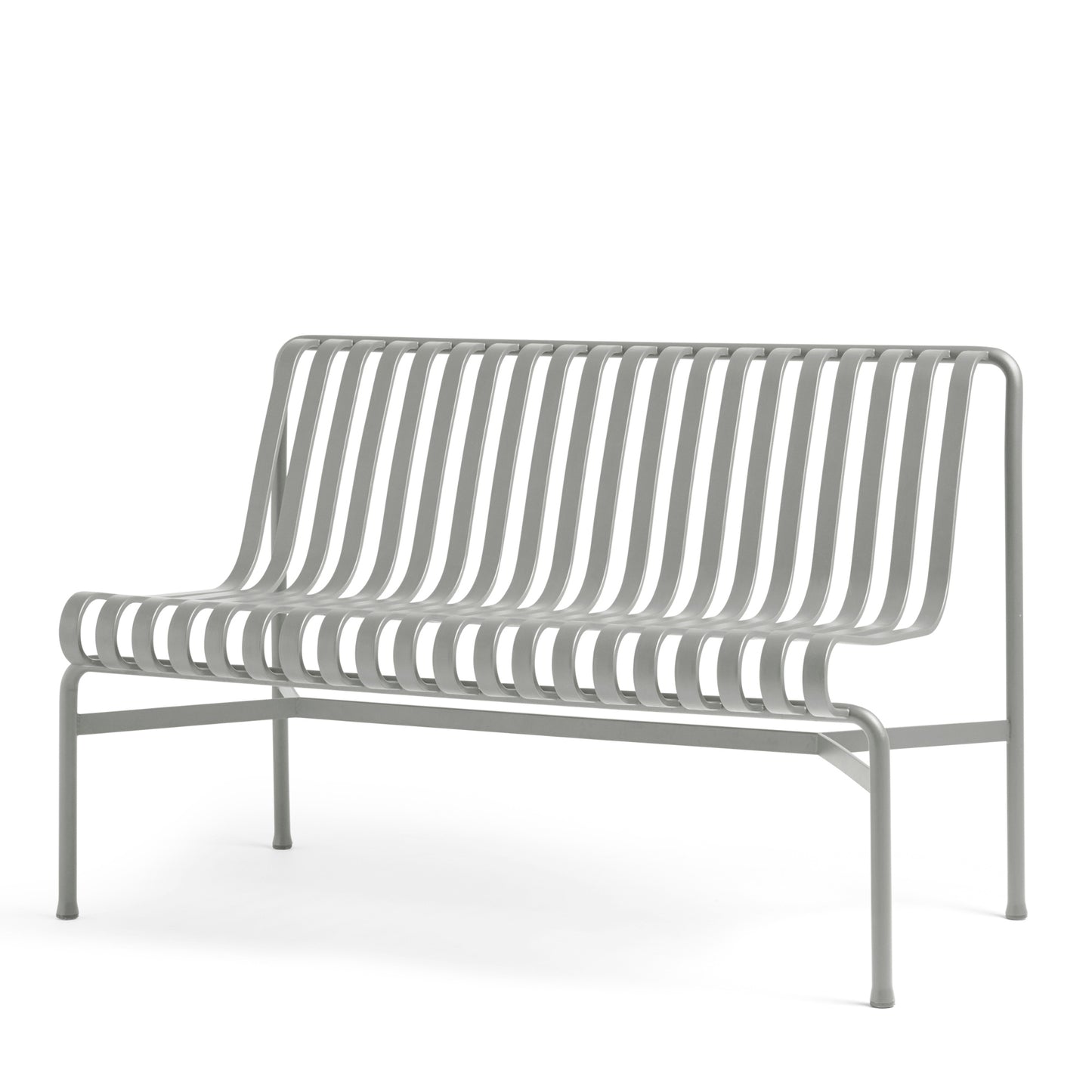 HAY Palissade Dining Bench käsinojaton vaaleanharmaa
