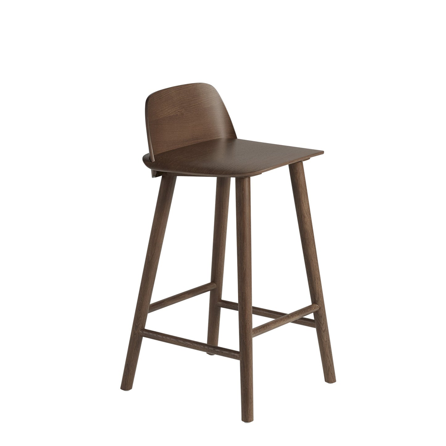 Muuto Nerd matala baarituoli tummanruskea