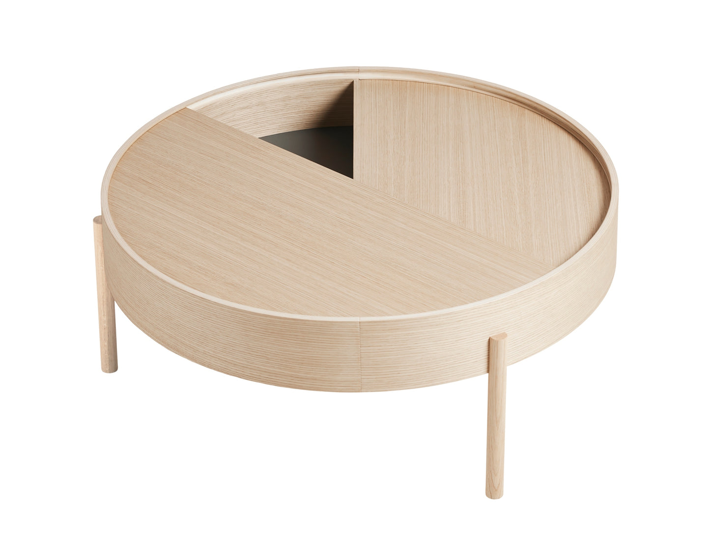 WOUD Arc sohvapöytä 89cm valkolakattu saarni