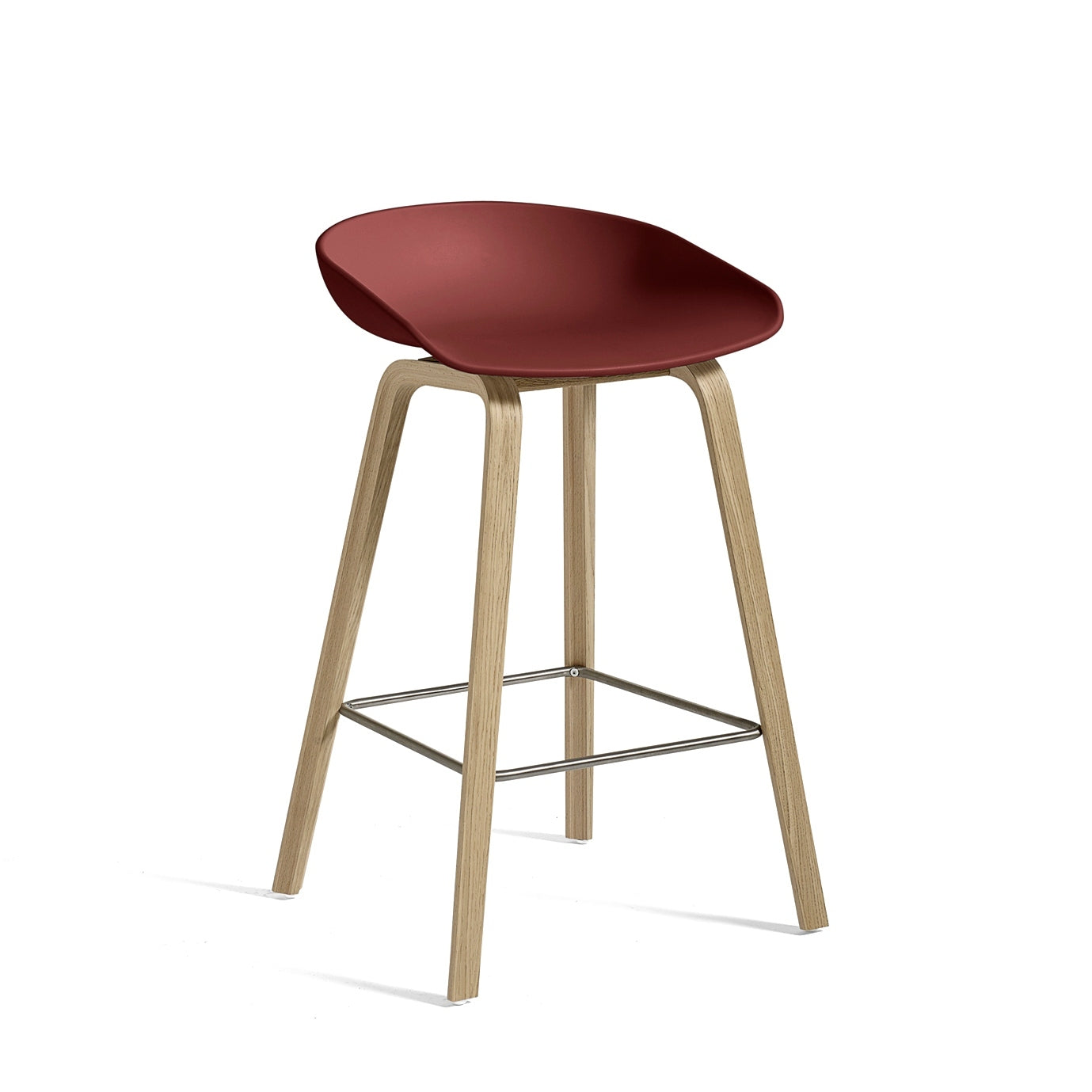 HAY About a Stool AAS32 tiilenpunainen/lakattu tammi, kromi