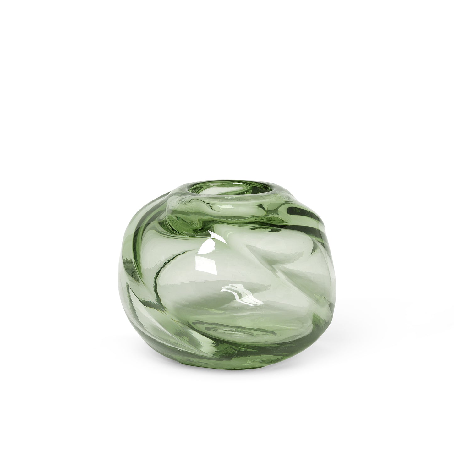 Ferm Living Water Swirl pyöreä vaasi vaaleanvihreä