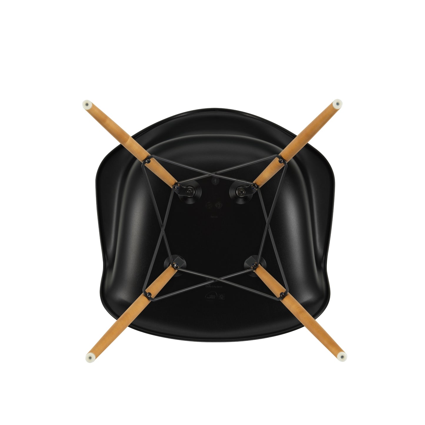 Vitra Eames DAW tuoli musta/vaahtera