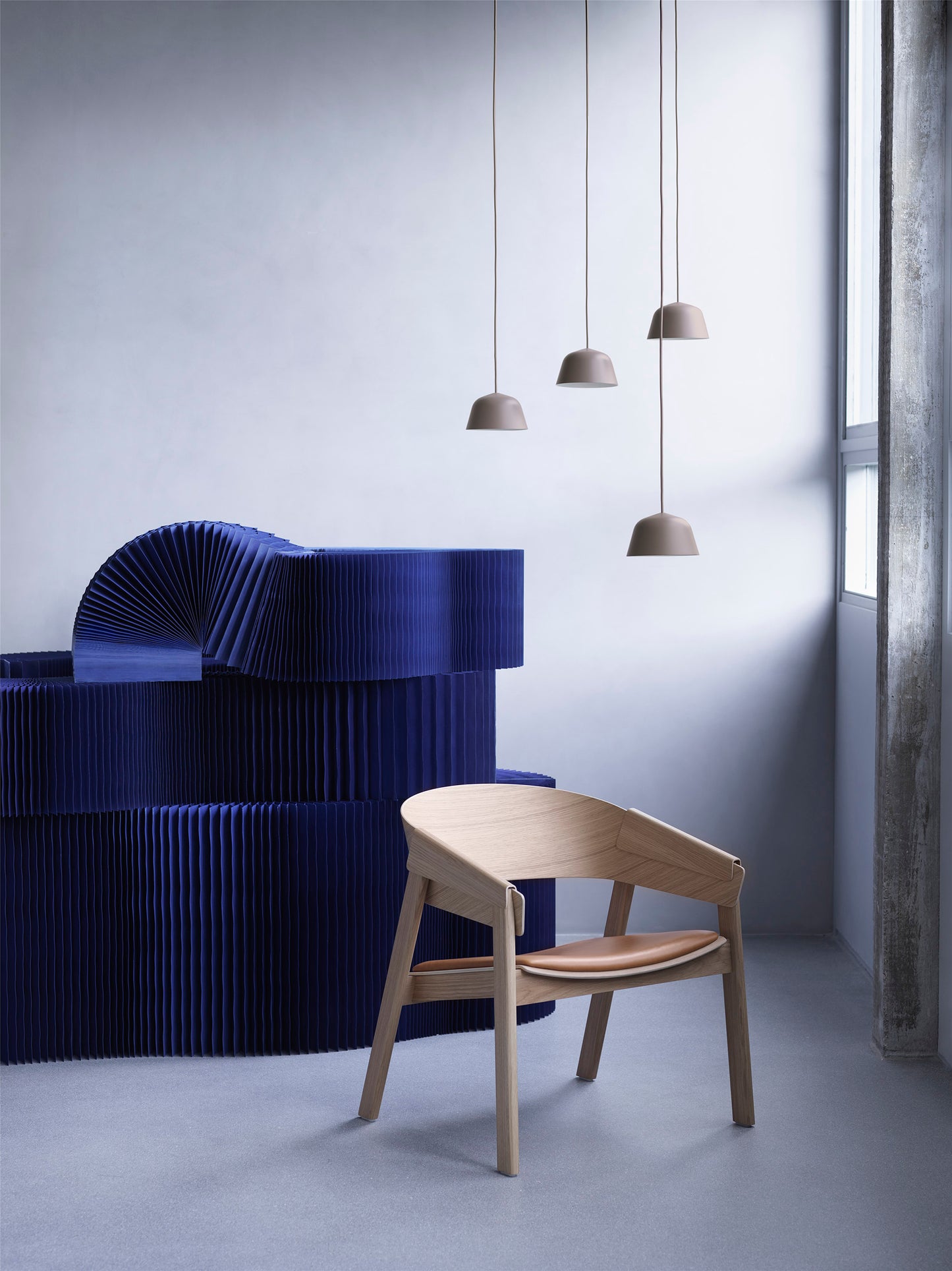 Muuto Cover lounge tuoli tammi/nahka