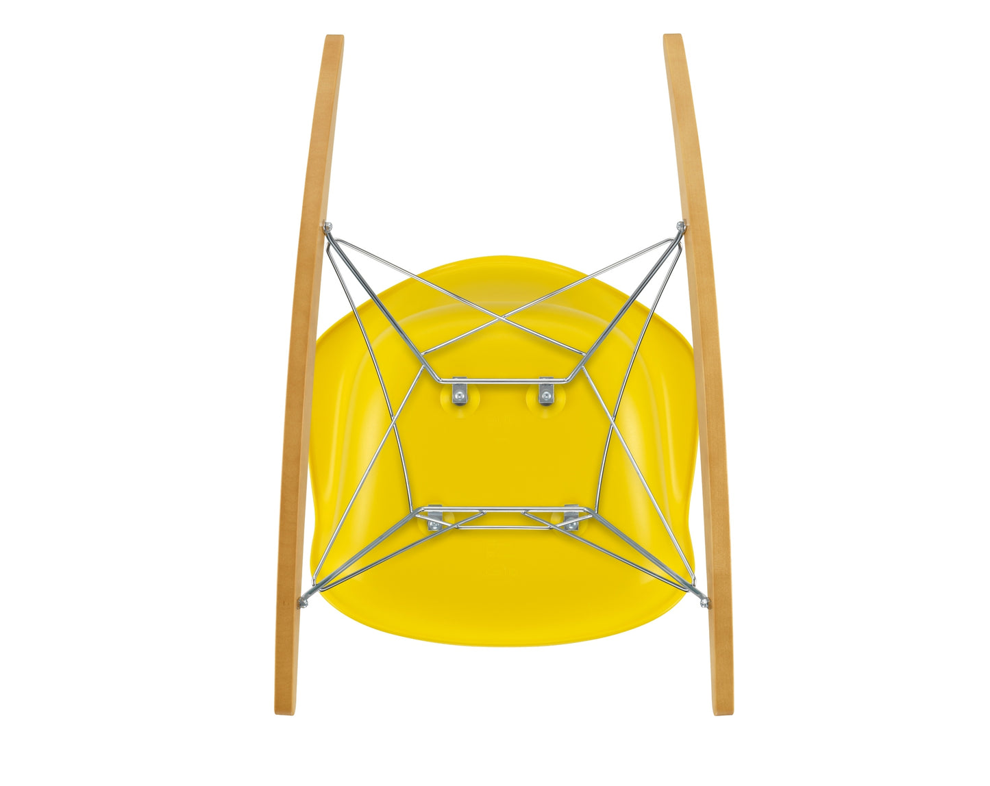 Vitra Eames RAR keinutuoli keltainen/vaahtera