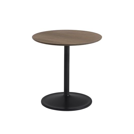 Muuto Soft sivupöytä Ø48 korkea tumma tammi/musta