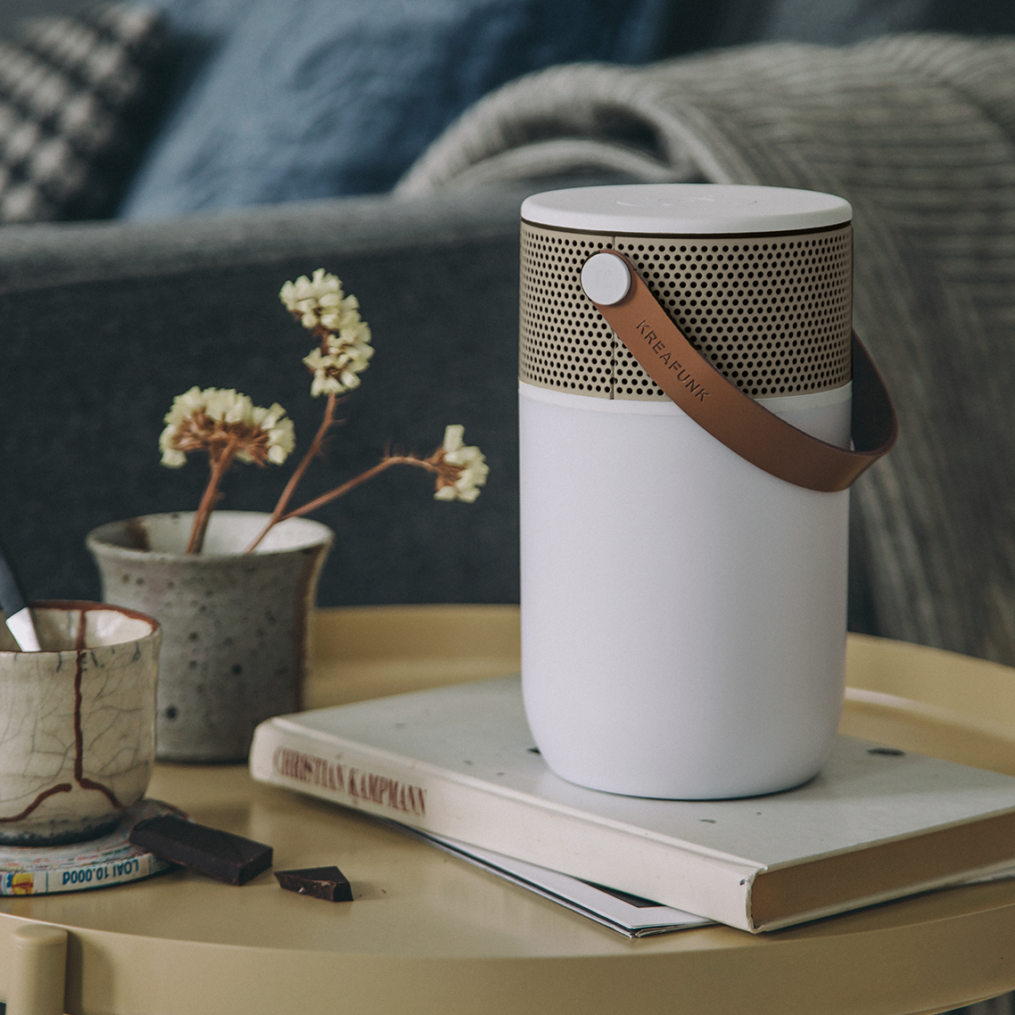 KREAFUNK aGLOW Bluetooth-kaiutin valkoinen/kulta
